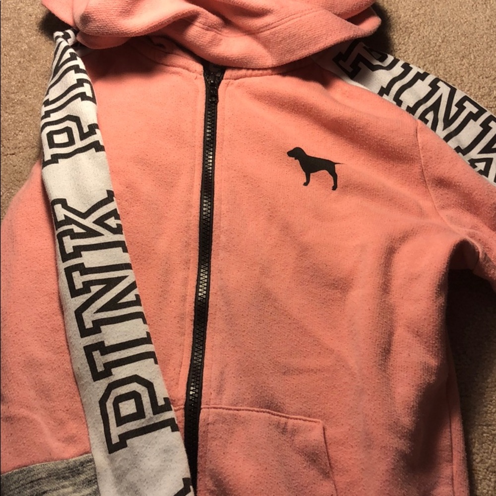 Cute pink zip up hoodie